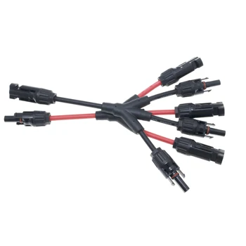 IP67 IP68 Waterproof MC Connector 1 to 3 Way 3 to 1 way Triple Branch PV Connector Extension Cable for Solar Panel System
