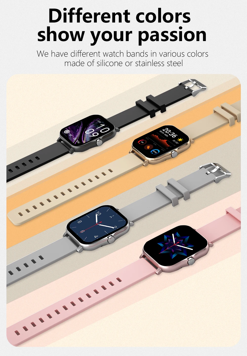 1.69 Inch Smart Watch Y13 Bt Call Sport Heart Rate Monitor Smartwatch