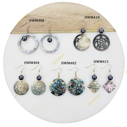 Designer earrings 2020 hawaiian abalone shells geomeTric hoop turtle black pearl earrings for women wholesale