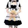 Black [skirt, apron, hand rings, leg rings, neck ornaments, headdress]