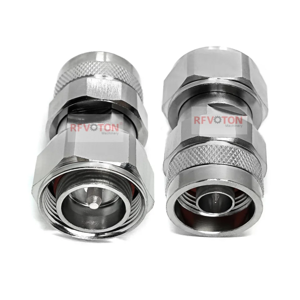 Factory 50 Ohm RF Connector L20 Mini Din 4.3-10 Male to N Type Male Plug RF Adaptor Adapter Coaxial Connector Converter in Stock
