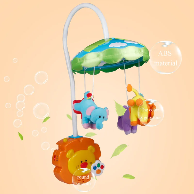 handmade newborn cartoon plush animal baby educational crib hanging mobile sleep music toys set