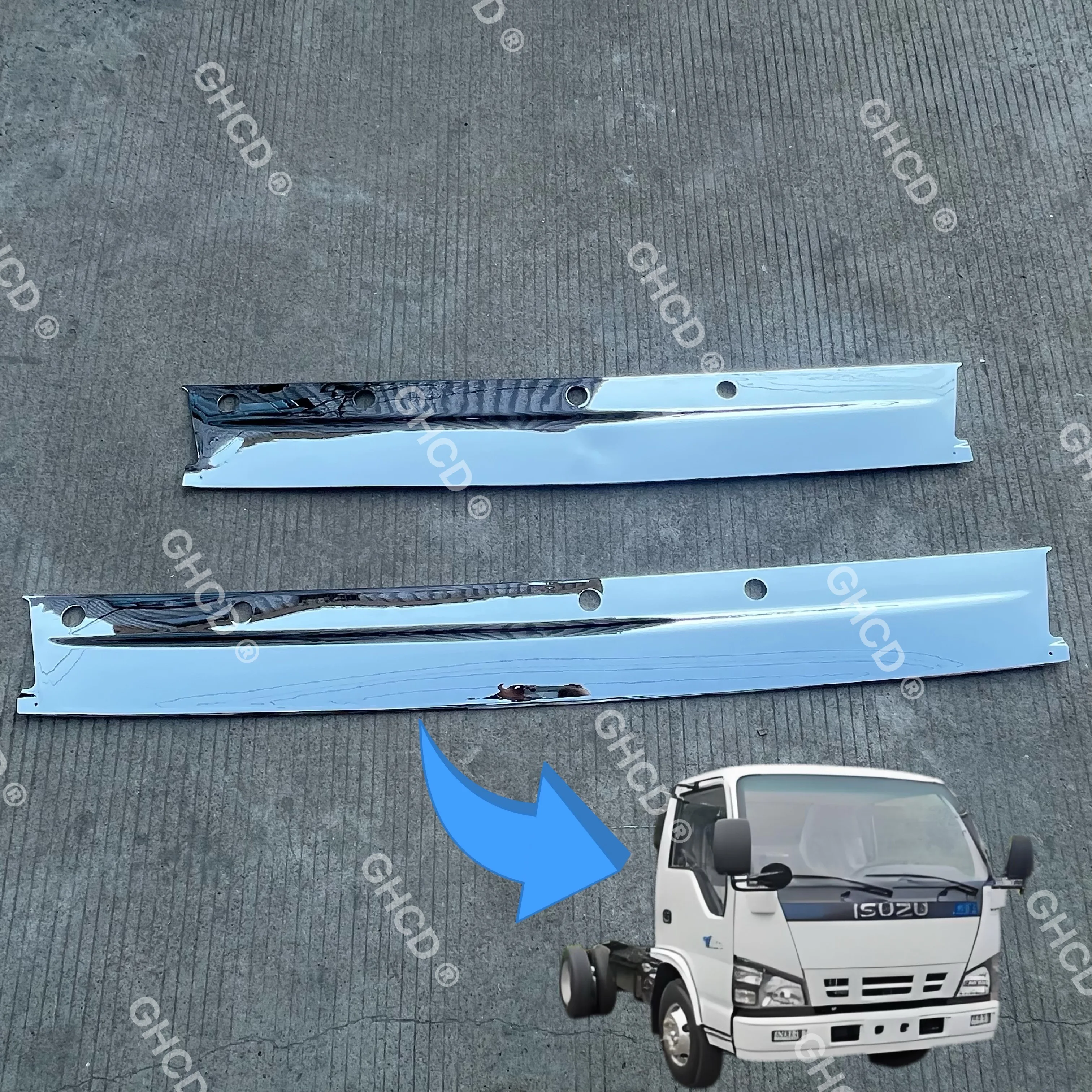 GHCD High Quality/Factory Price Chrome-plated Wide/Narrow Wiper for Japanese Truck NQR/ELF/600P (2005-ON)