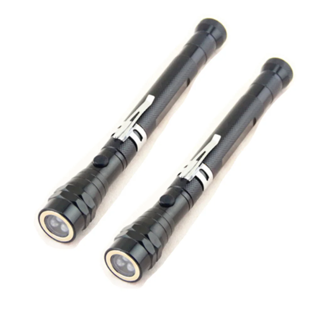 3LED Flexible Pickup Tool LED Light Torch Telescopic Flashlight Magnetic