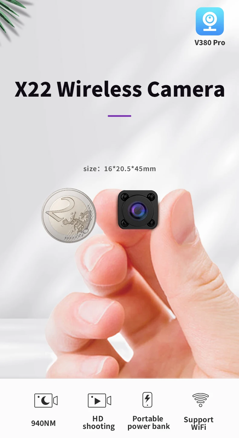 V380 Smart Mini Wifi Camera Smart Home Smallest Camera Full Hd 1080p ...