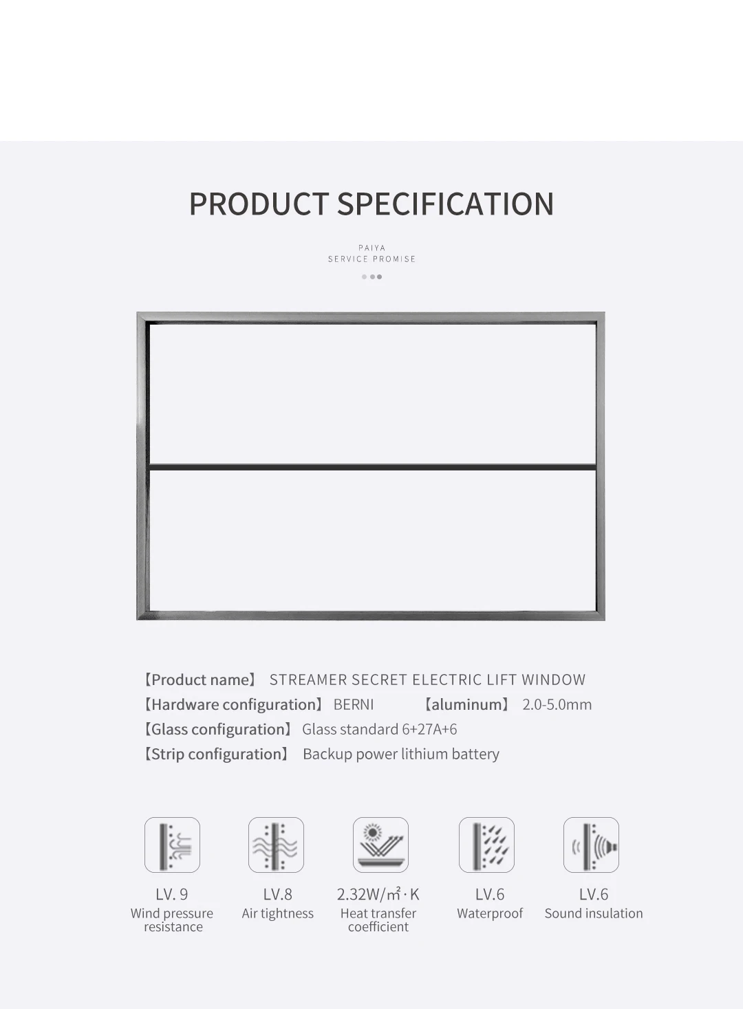 Custom Windows Quality Assurance Vertical Opening Aluminum Power Lift