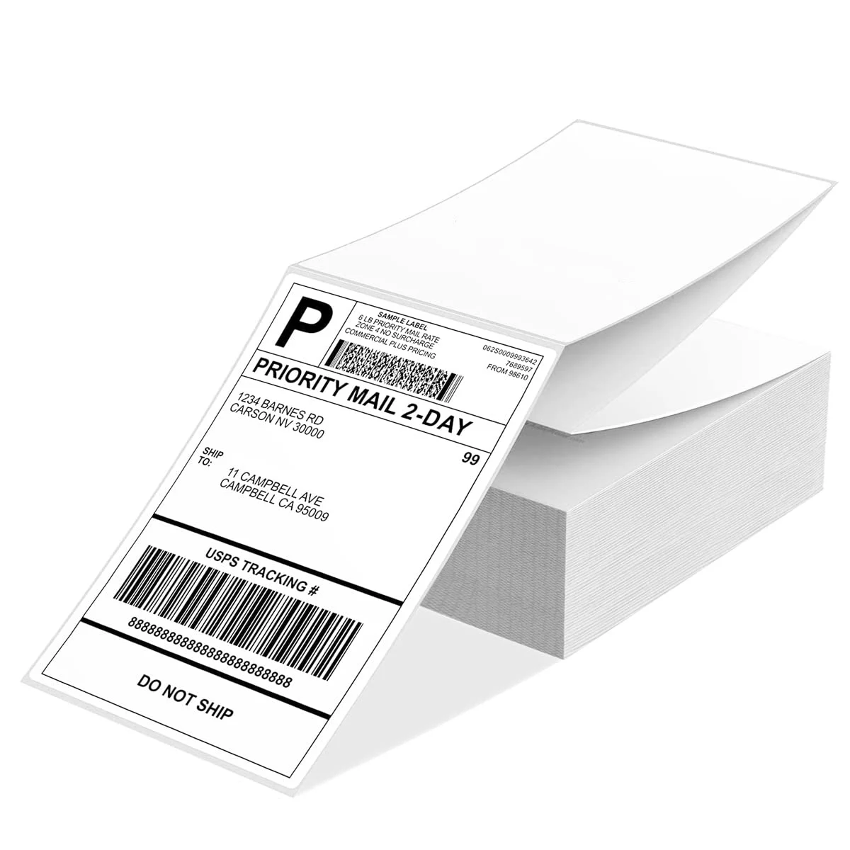 Selling Direct 4x6 Shipping Label A6 White Thermal Sticker Paper Custom Thermal Printer Label Waybill Sticker A6 Thermal Paper