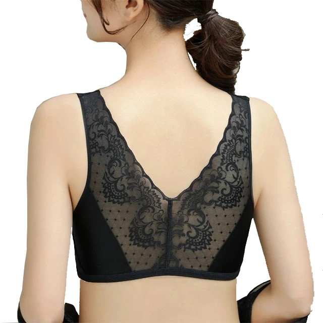 Push up Bras for Women Front Close Bra  Sexy Lace Lingerie Beautiful Back Wire Free Brassiere 32 to 38 a B Cup