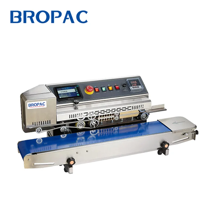 FPM150/E Coffee Bag Sealing Machine, Inkjet Heat Sealing Machine for Plastic Bags, Band Sealer Inkjet