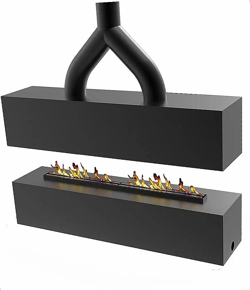 modern fireplace