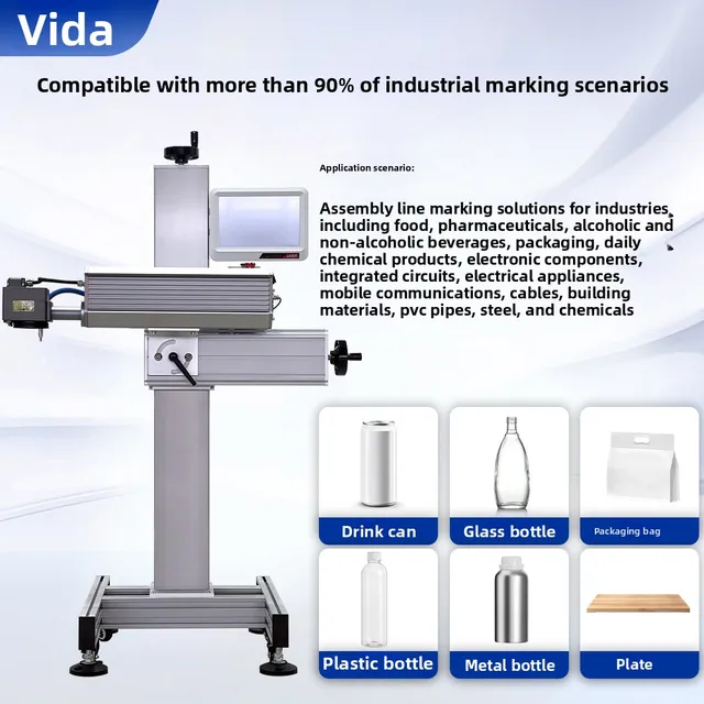 Fully Automatic Laser Coding Machine for Food Bags Expiration Date Coding High-speed Marking No Consumables Long Service Life 3