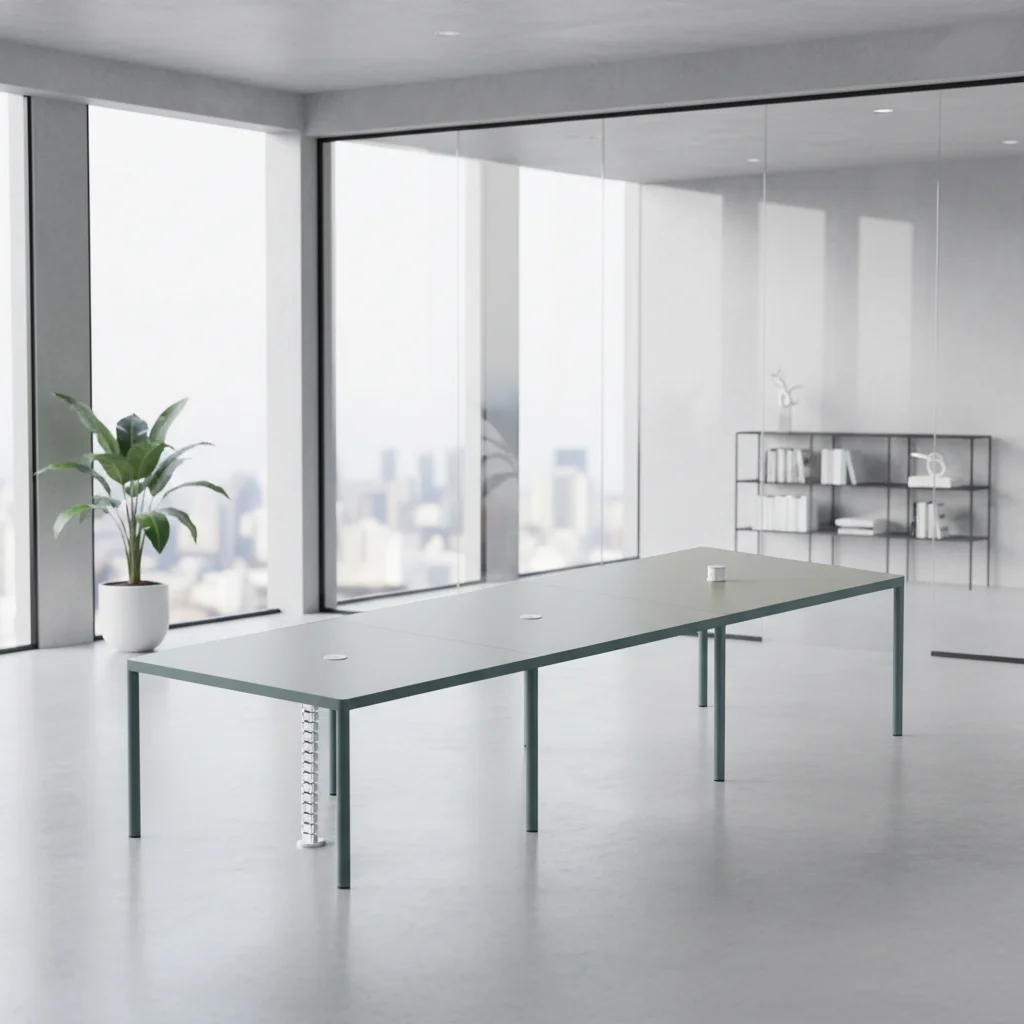 Large Capacity Durable Boardroom Table Wood Construction Premium Conference Desk Business Settings Modern Office Meeting Desks 5