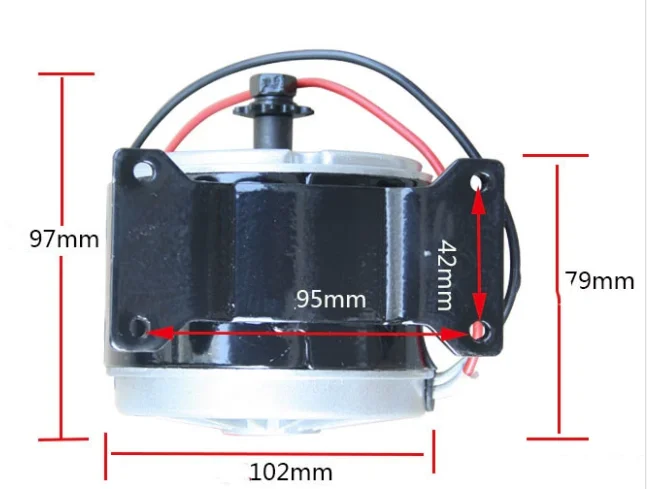 Motor De CC Cepillado MY1025 Para Scooter Eléctrico - 12V 250W, 2750 Rpm, Aluminio, Ideal Como Repuesto O Para Proyectos DIY
