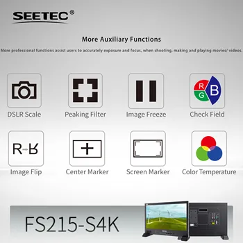 SEETEC FS215-S4K 21.5 Inch 3G-SDI 4K   Broadcast Studio Monitor IPS Full HD 1920x1080 Tally Light OEM/ODM Factory Direct detail image