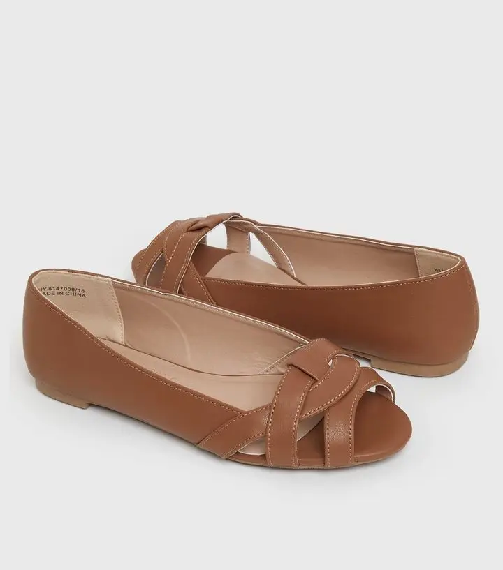 White Tan Round Toe Formal Dress Strappy Open Toe Sandals Leather Shoes for  Women and Ladies