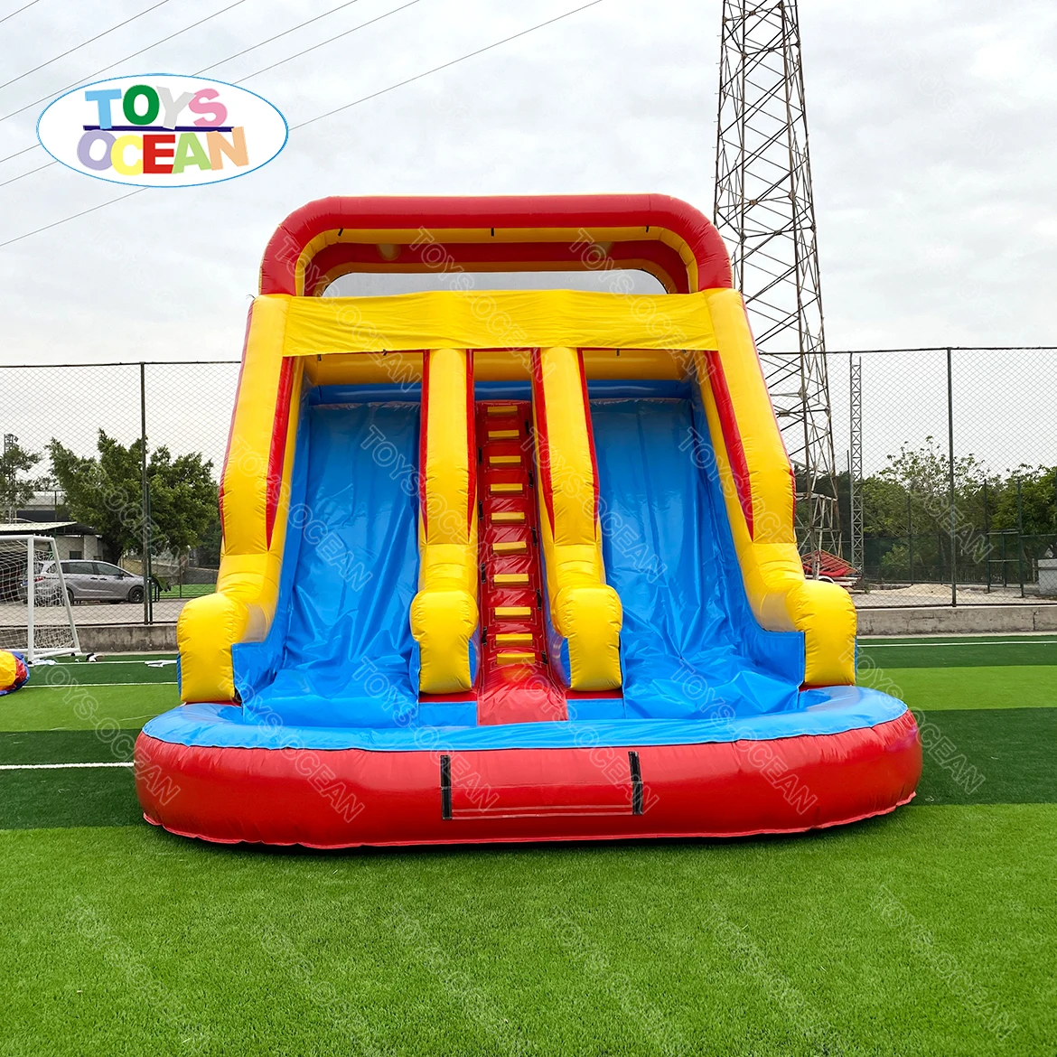 Custom Commercial Large Adult Slide With Pool Kids Inflatable Water