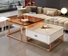 Golden frame white cabinet (60 white+70 tea glass)