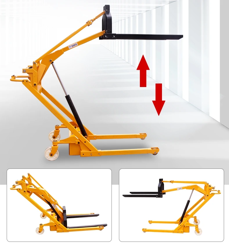 Mini Telescopic Battery Operated Forklift Portable Multifunctional Small Fork Lift Stacker Cargo Warehouse