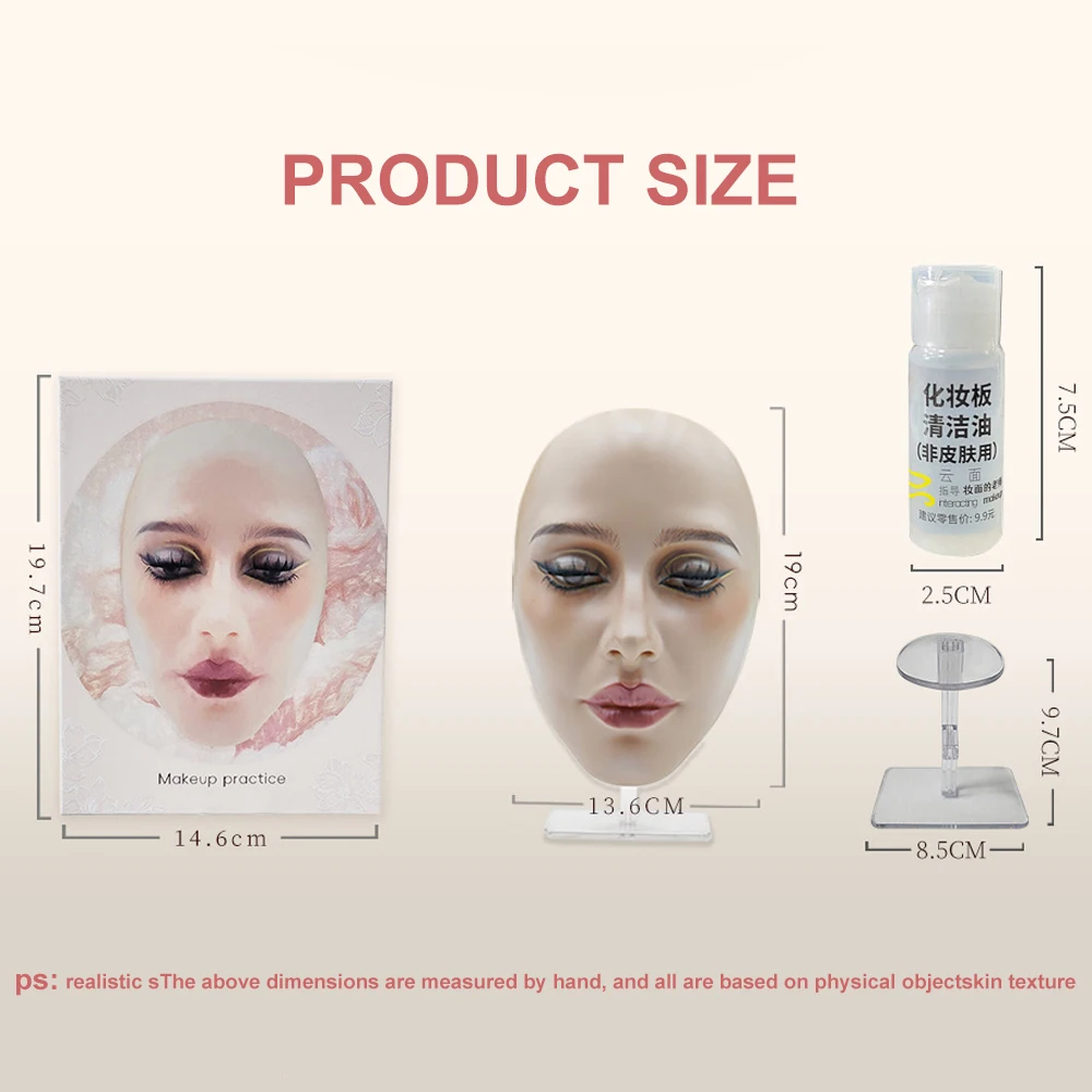 2023 Newest 3d Makeup Practice Face Board Dummy Face For Makeup