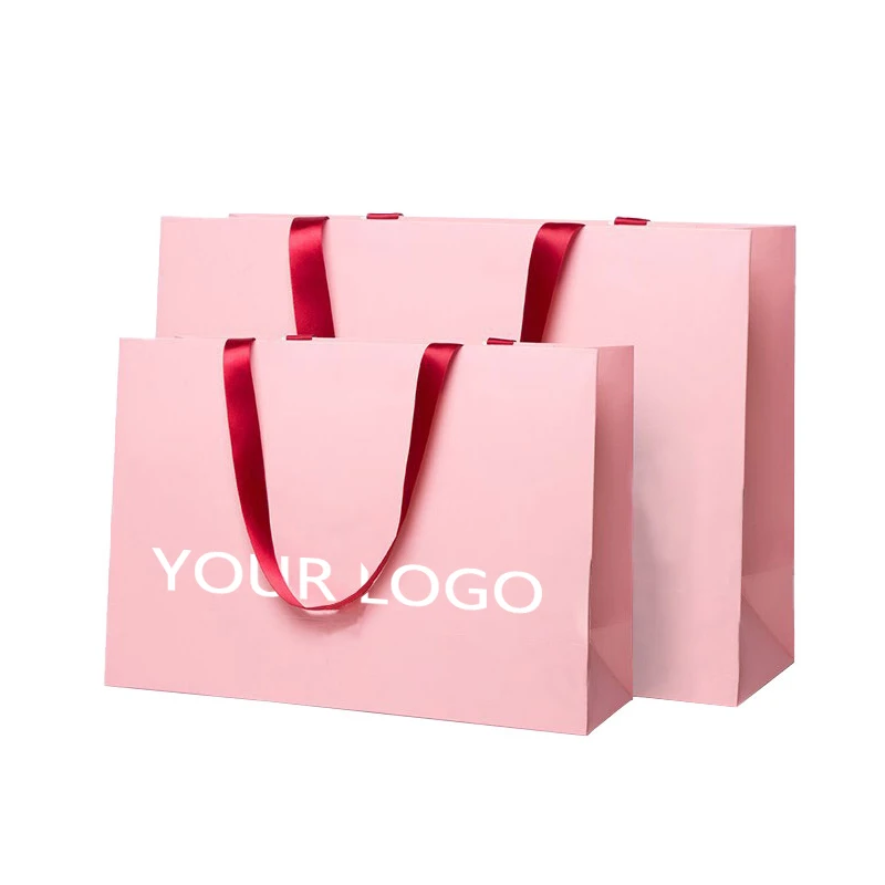 Customised Cloth Boutique Cardboard Packaging Brand Matte Cheap Pink ...