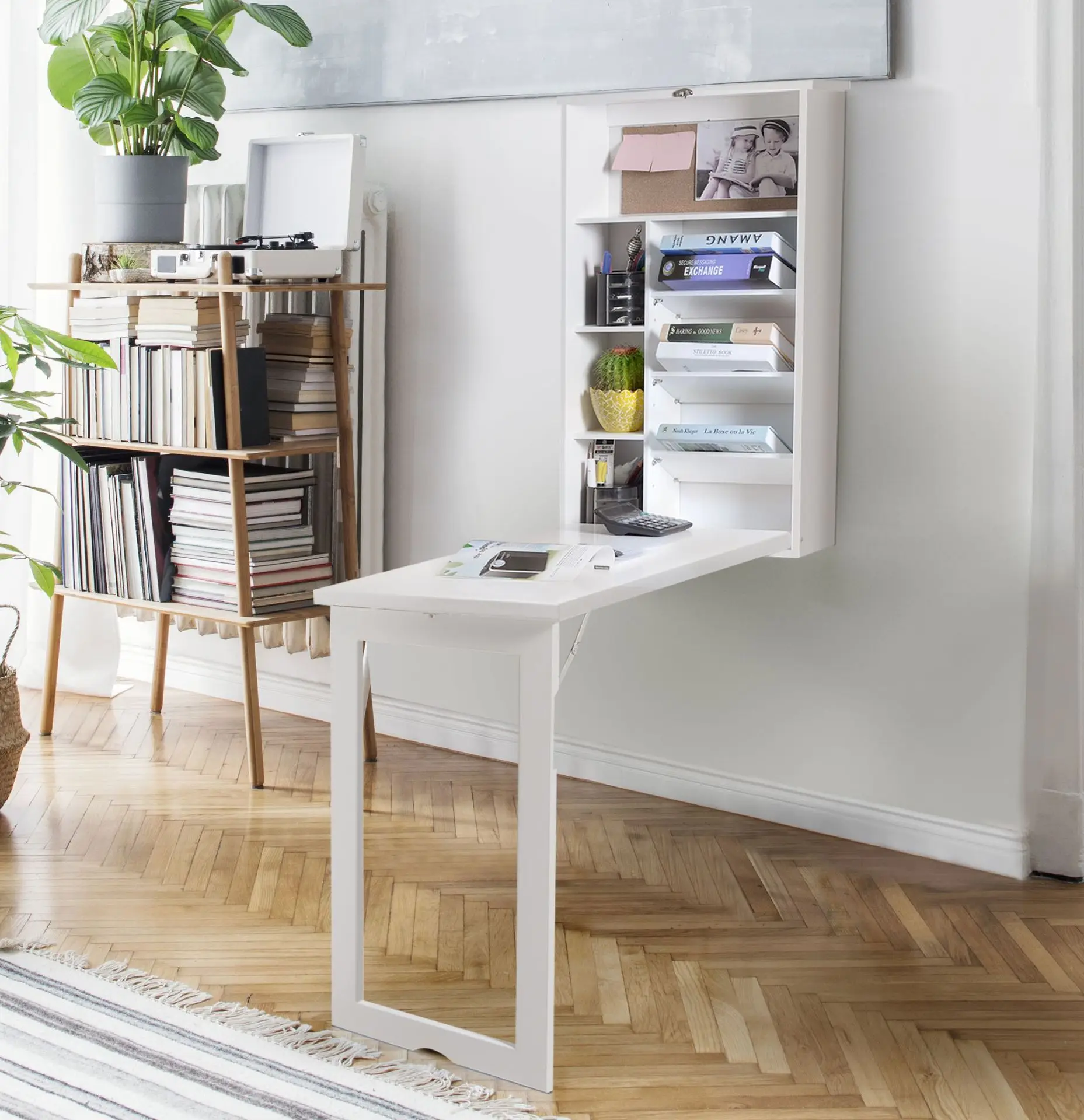 Multi Functional Wall Mounted Convertible Fold Out Desk Folding Wall