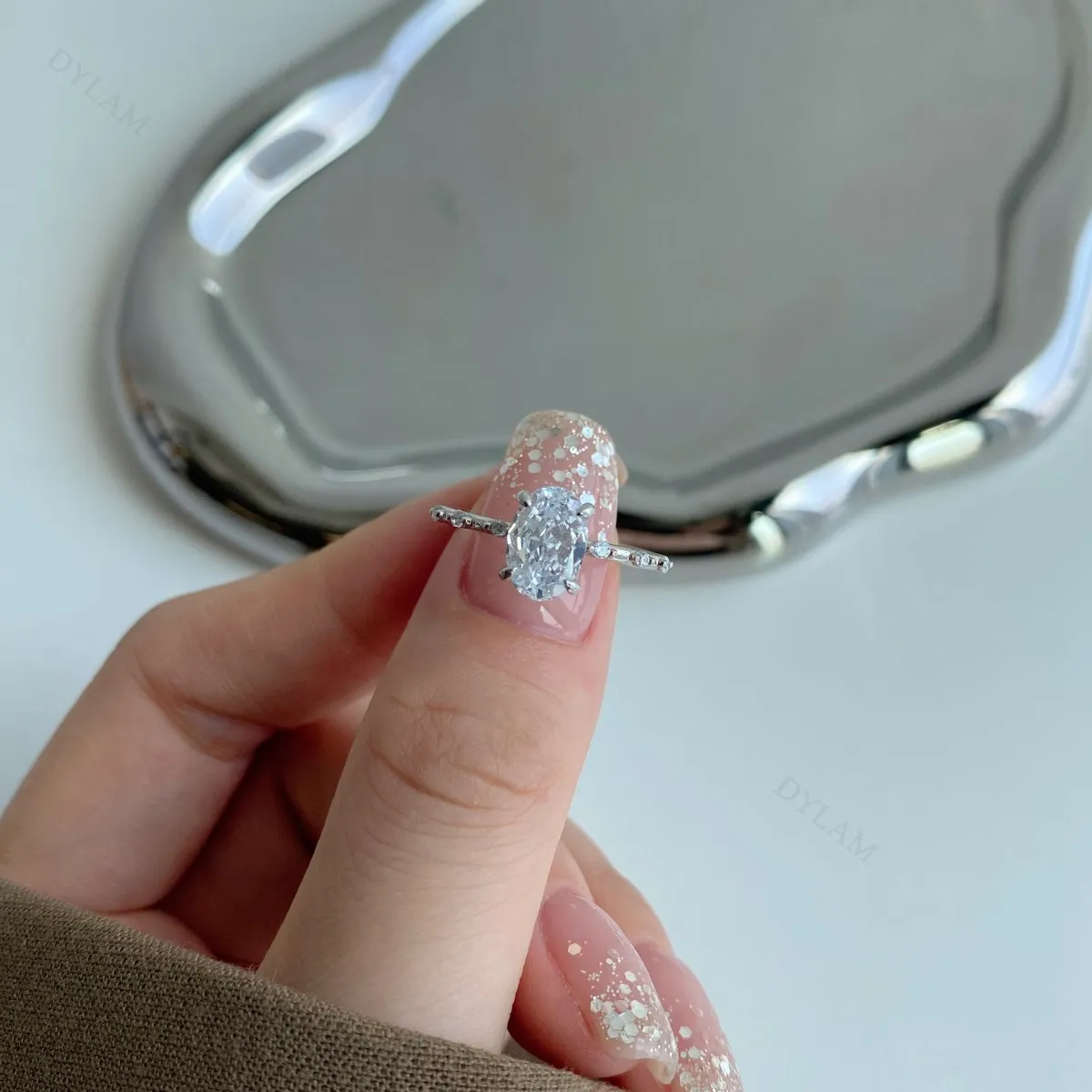 KAKODIY Luxury Large Square Cut Zirconia Ring Micropaved CZ 8A Cubic Zirconia 925 Women's Ring Silver Women's Ring Wedding Jewelry detail 2