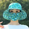 Tea-picking hat [floral green]