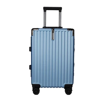 Hot selling aluminum frame trolley box with silent universal wheels for boarding travel and minimalist trolley luggage