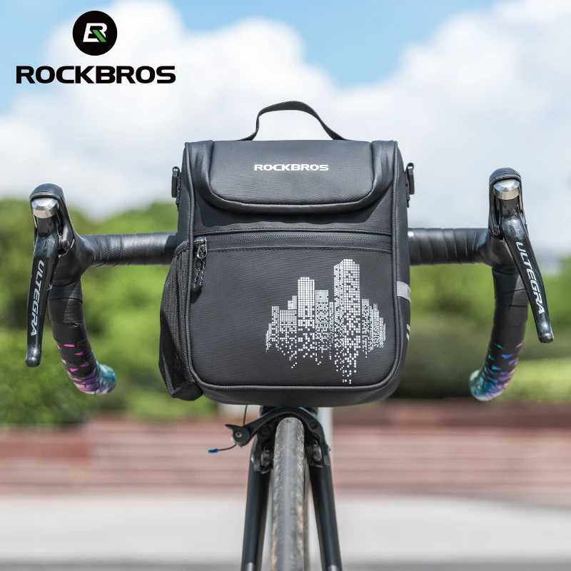 ROCKBROS-Bolsa impermeable para manillar de bicicleta|