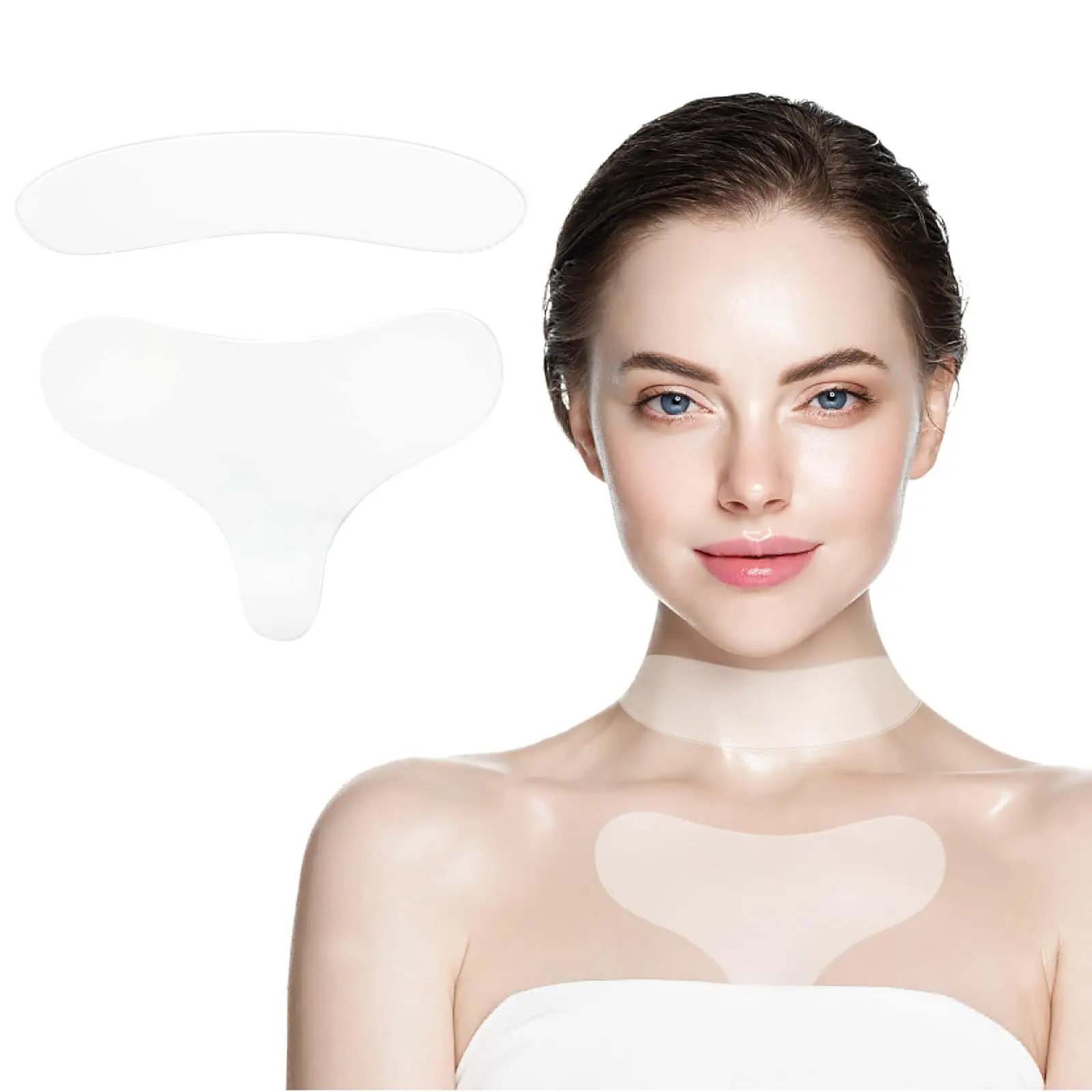 Silicone Washable Chest Care Patches Wrinkles and Fine Lines Skin Care Silicone Chest Pads for Neck and Shoulder Moisturizing