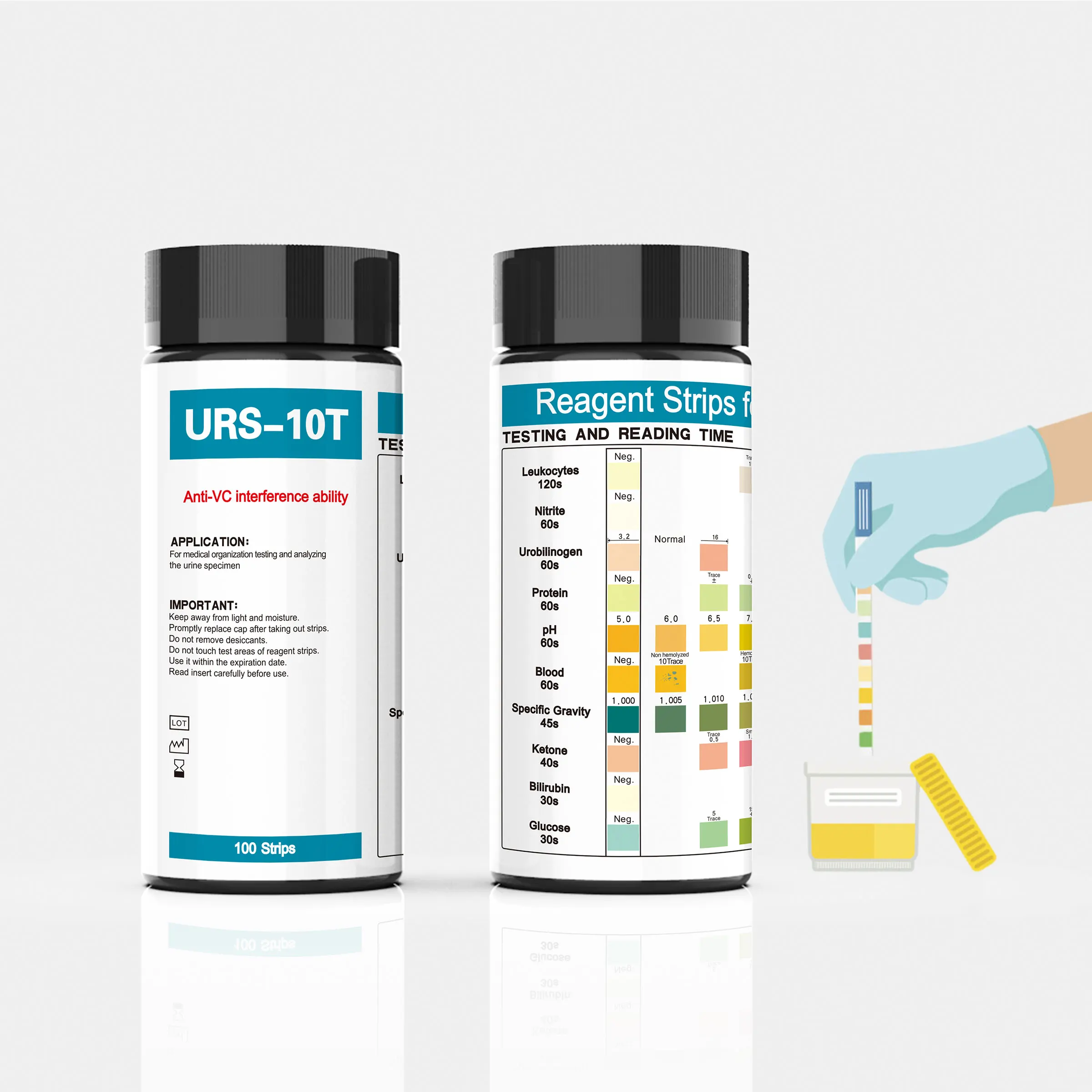 Urs-10t 10 Parameter Urinalysis Test Strips,Urine Test Strips Test ...