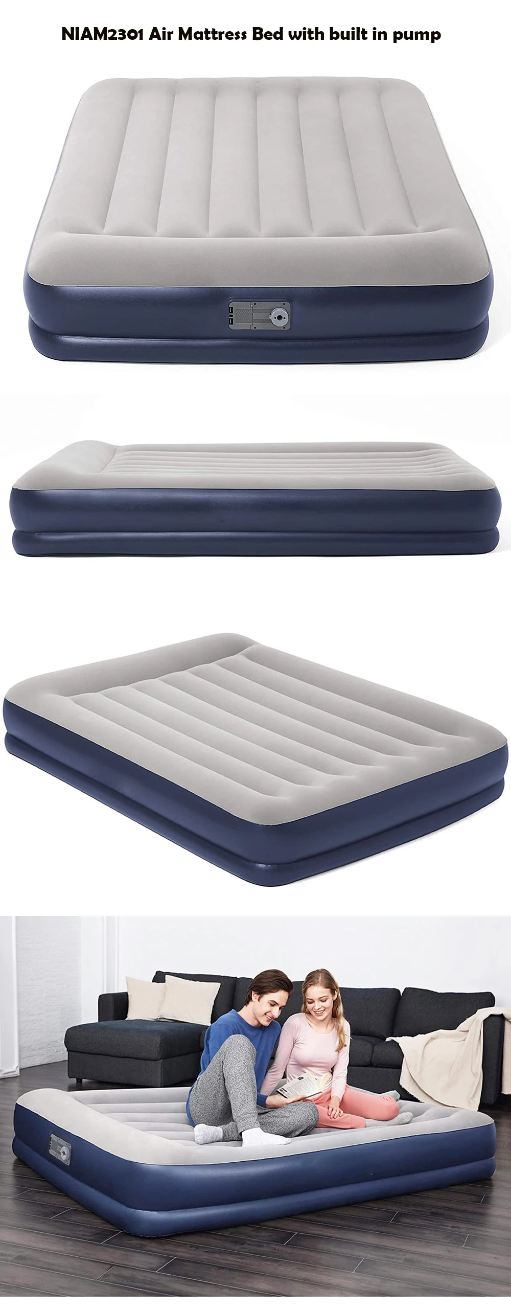 High Quality Size Air Mattress Air Bed Mattress With Builtin Pump