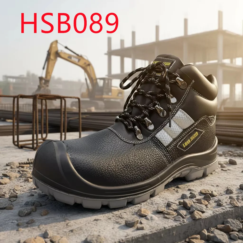 ZYF, sikkerhedssko til brug om natten (klasse S3) med reflekterende bånd og prægemærke til værksteder – punktbestandige arbejdssko, model HSB089