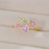 Floral Branch Adjustable Ring