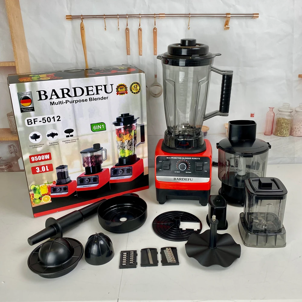 9500W Heavy Duty Juicer Blender - 6 Blades, Variable Speed