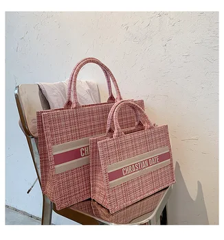 Trendy Lattice Pattern christiam book tote women hand bags beach tote handbags for women luxury