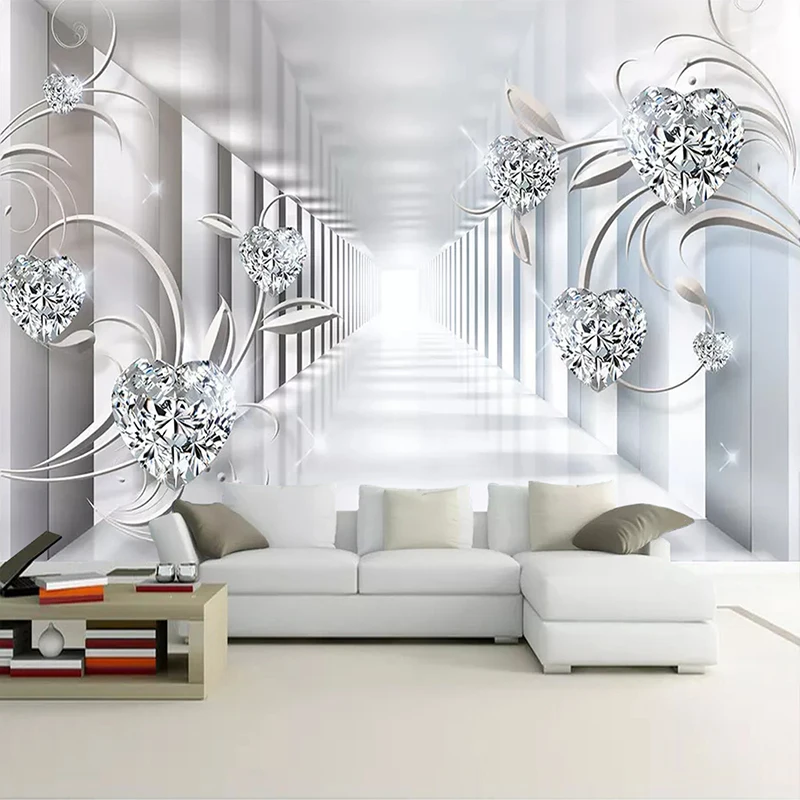 Photo Wall Mural-3D ABSTRACT- -NON WOVEN-Flowers Pillar Modern Wallpaper 210721V 