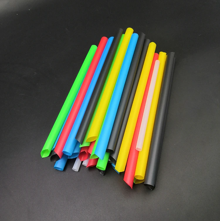 Source disposable 7mm 12mm water bottle hard reusable plastic PP wheat  drinking straw on m.