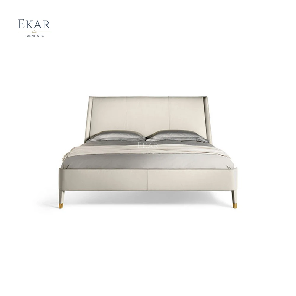 EKAR FURNITURE Italian minimalist design bed light luxury high-grade custom leather bed