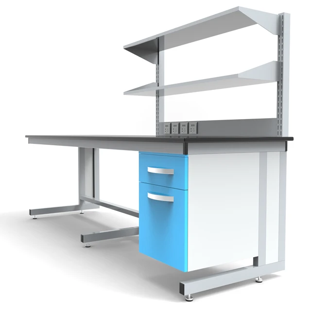 CARTMAY Good Prices High School Lab Individual Benches Physics Biology Chemicals Phenolic Resin Wet Lab Tables With Shelves