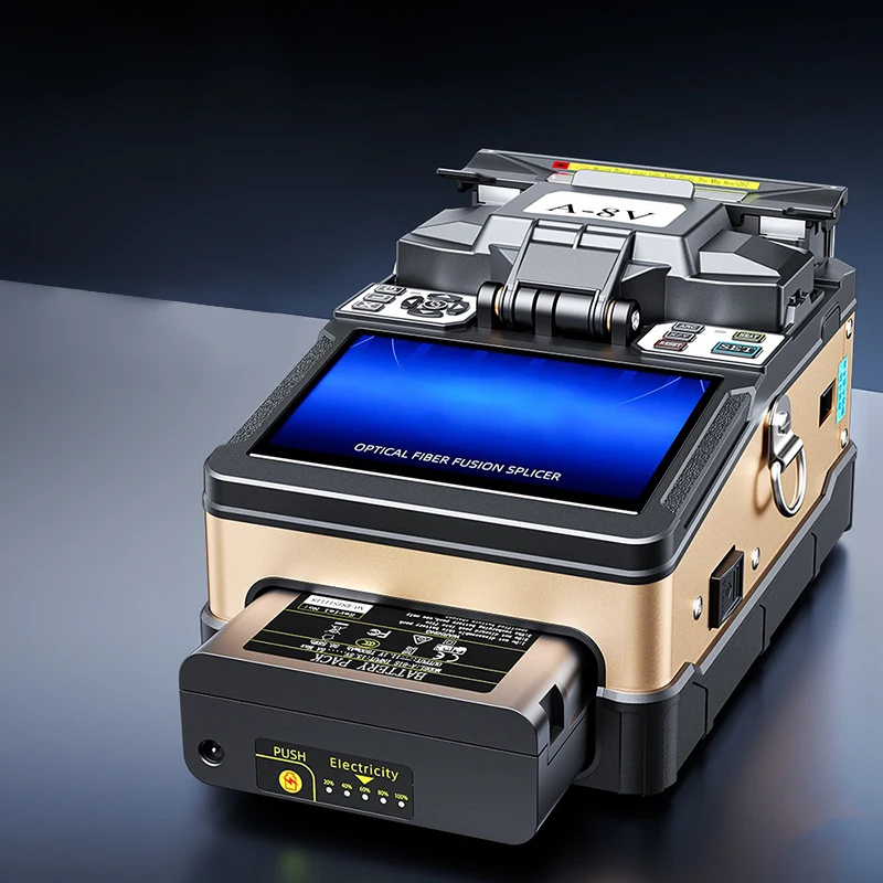 I-Fully Automatic Optical Fiber Fusion Splicer 5 Inch HD LCD 300X Zoom Core Alignment Ikhithi ephelele Iphakethe elihlukahlukene Lokuthekelisa