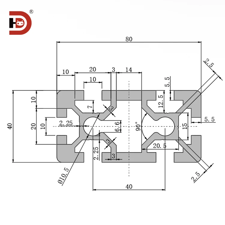 product industrial extruded aluminum profiles 4080 assembly line workbench frame heavy duty aluminum alloy profiles-3
