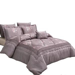 KOSMOS Whole Home Lace Luxury Queen Size Microfiber Bed in a Bag Comforter Sets