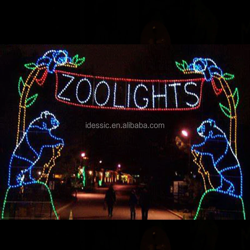 Outdoor Heart Shaped LED Light Arch Wedding Entrance Lighting for Party Decoration