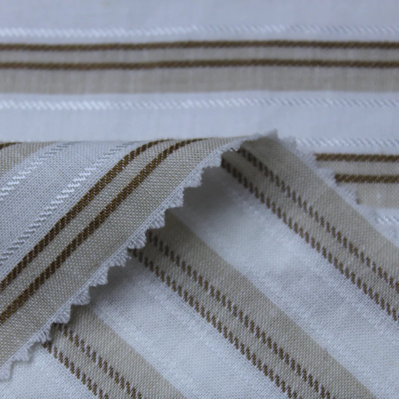 Заводская низкая цена тенсель Лен вискоза смесь ткани пряжа окрашенная полосатая ткань