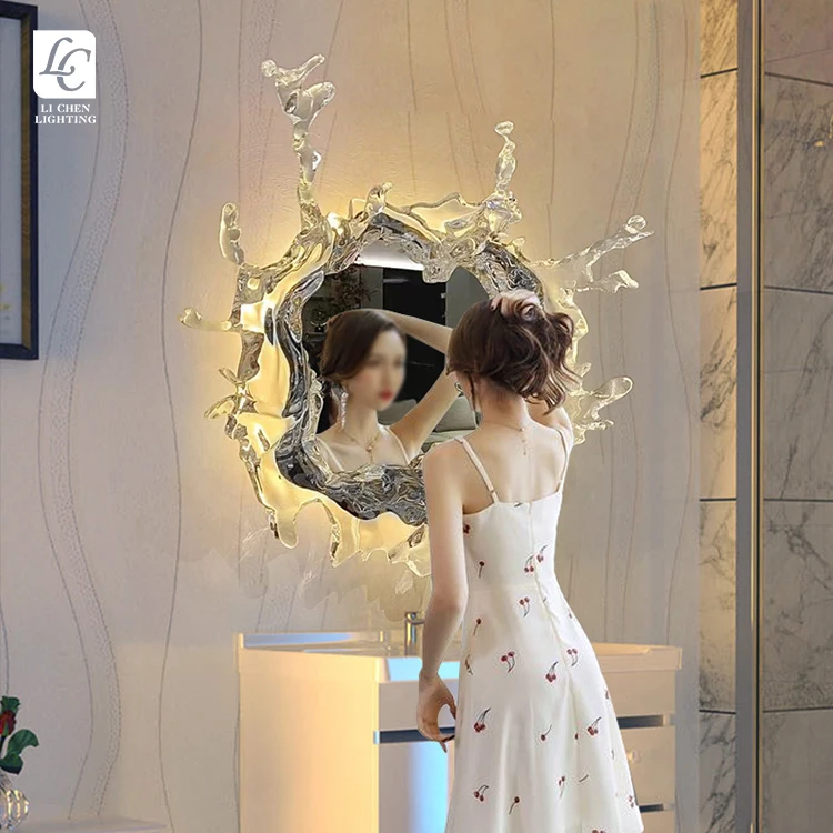 WMS8216 New Product Indoor Living Room Bedroom Bathroom Mirror Modern Round Glass LED Wall Light