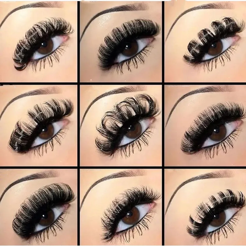 Hdf075 Russian Cateye Lashes Fan Russian Eyelash Strips Russian D Curl