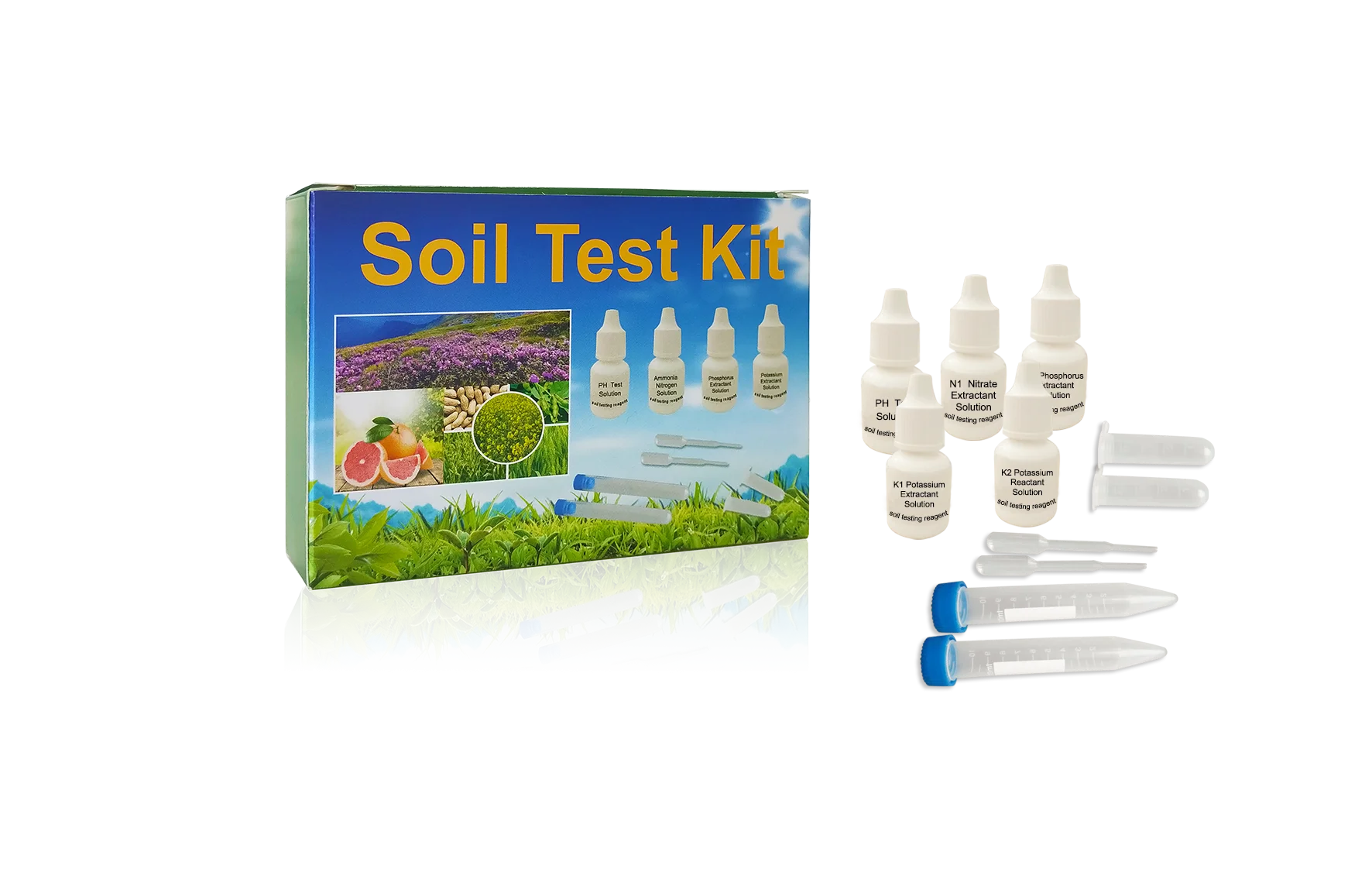 Garden Soil Detection Reagent Soil Test Kit,Ph Nitrate Po4 Potassium