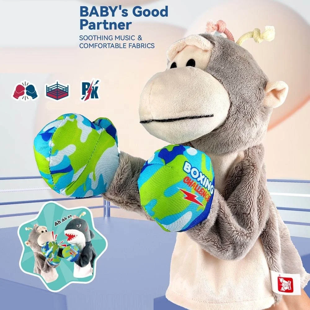 Marionnette Kung Fu Husky – Jouet Peluche Interactif Avec Sons Et Coups De Poing Pour Enfants
