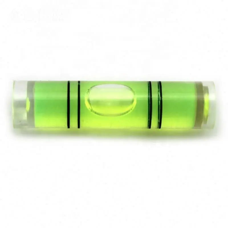 TEBAK Green Acrylic Bubble Level 9.5*40mm 9.5*34mm 9.5*25mm 8*35mm PMMA Cylindrical Spirit Level Vial Tubular Bubble Level Vials